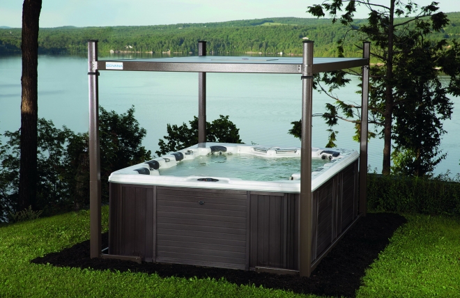 abri de spa automatisé