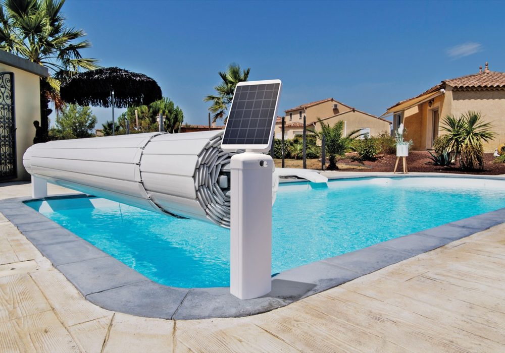 Volet piscine à alimentation solaire Open solar (Abriblue / Nextpool)