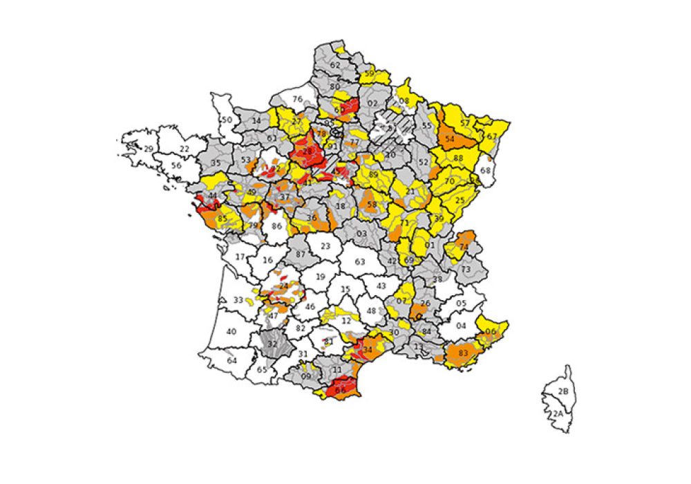 CARTE FRANCE SÉCHERESSE juilllet2023acc